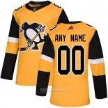 Camiseta Hockey Pittsburgh Penguins Alterno Autentico Personalizada Oro