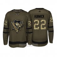 Camiseta Hockey Pittsburgh Penguins Matt Hunwick Camuflaje Salute To Service