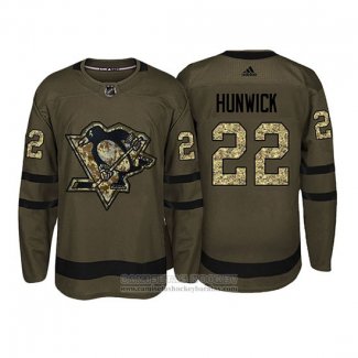 Camiseta Hockey Pittsburgh Penguins Matt Hunwick Camuflaje Salute To Service