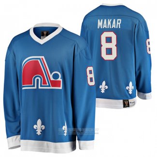 Camiseta Hockey Quebec Nordiques Cale Makar Heritage Vintage Replica Azul