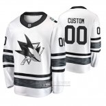 Camiseta Hockey San Jose Sharks Personalizada 2019 All Star Blanco