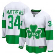 Camiseta Hockey Toronto Maple Leafs Auston Matthews St. Patricks Alterno Premier Breakaway Blanco