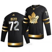 Camiseta Hockey Toronto Maple Leafs Travis Boyd Golden Edition Limited Autentico 2020-21 Negro