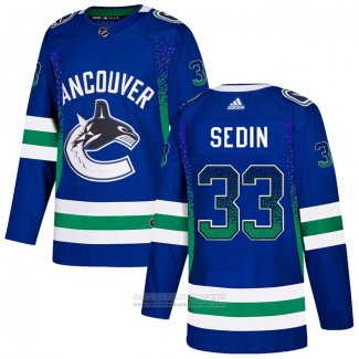 Camiseta Hockey Vancouver Canucks Henrik Sedin Drift Fashion Azul