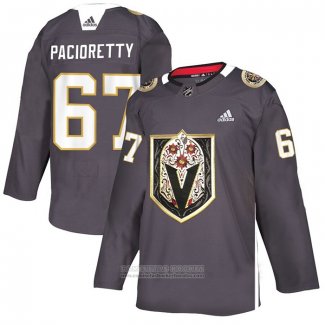 Camiseta Hockey Vegas Golden Knights Max Pacioretty Dia De Los Muertos Gris