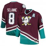 Camiseta Hockey Anaheim Ducks Teemu Selanne Mitchell & Ness Big & Tall Blue Line Violeta