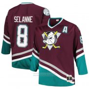 Camiseta Hockey Anaheim Ducks Teemu Selanne Mitchell & Ness Big & Tall Blue Line Violeta