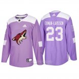 Camiseta Hockey Arizona Coyotes Oliver Ekman Larsson 2018 Fights Cancer Violeta