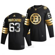 Camiseta Hockey Boston Bruins Brad Marchand Golden Edition Limited Autentico 2020-21 Negro