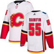 Camiseta Hockey Calgary Flames 55 Noah Hanifin Road Autentico Blanco