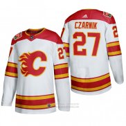 Camiseta Hockey Calgary Flames Austin Czarnik 2019 Heritage Classic Autentico Blanco