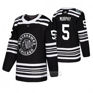 Camiseta Hockey Chicago Blackhawks Connor Murphy Winter Classic Negro