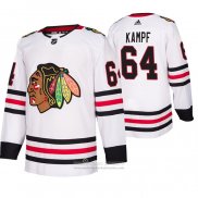 Camiseta Hockey Chicago Blackhawks David Kampf Segunda Autentico Blanco