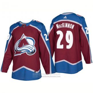 Camiseta Hockey Colorado Avalanche 29 Nathan Mackinnon Primera Premier 2017-2018 Rojo