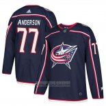 Camiseta Hockey Columbus Blue Jackets Josh Anderson Primera Azul