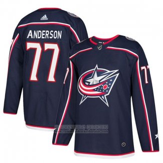 Camiseta Hockey Columbus Blue Jackets Josh Anderson Primera Azul