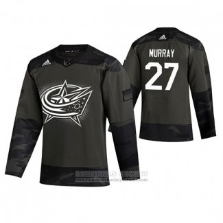 Camiseta Hockey Columbus Blue Jackets Ryan Murray 2019 Dia De Los Veteranos Camuflaje