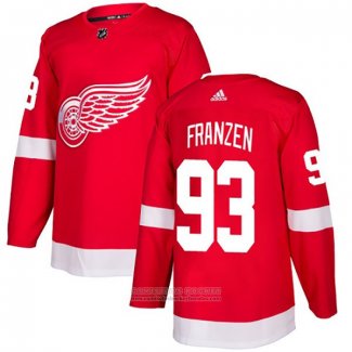 Camiseta Hockey Detroit Red Wings 93 Johan Franzen Primera Autentico Rojo