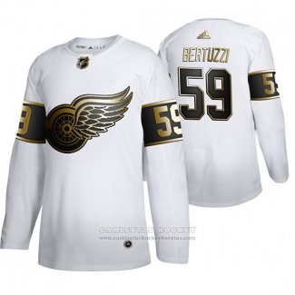 Camiseta Hockey Detroit Red Wings Tyler Bertuzzi Golden Edition Blanco