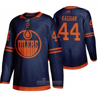 Camiseta Hockey Edmonton Oilers 44 Zack Kassian Alterno Autentico Azul