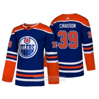 Camiseta Hockey Edmonton Oilers Alex Chiasson Alterno Autentico Azul