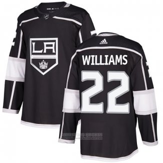 Camiseta Hockey Los Angeles Kings 22 Tiger Williams Primera Autentico Negro