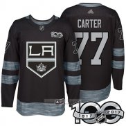 Camiseta Hockey Los Angeles Kings 77 Jeff Carter 2017 100 Aniversario Negro