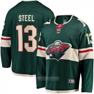 Camiseta Hockey Minnesota Wild Sam Steel Primera Breakaway Verde