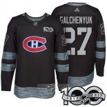 Camiseta Hockey Montreal Canadiens 27 Alex Galchenyuk 2017 100 Aniversario Negro