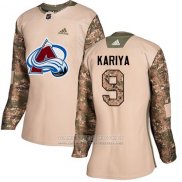 Camiseta Hockey Mujer Colorado Avalanche 9 Paul Kariya Autentico 2017 Dia De Los Veteranos Stitched Camuflaje