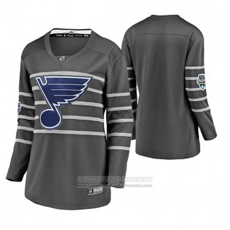 Camiseta Hockey Mujer St. Louis Blues Autentico 2020 All Star Gris