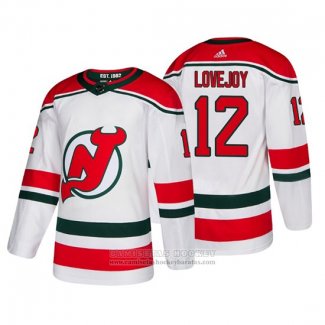 Camiseta Hockey New Jersey Devils Ben Lovejoy Alterno Autentico Blanco