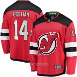 Camiseta Hockey New Jersey Devils Nathan Bastian Primera Breakaway Rojo