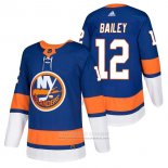 Camiseta Hockey New York Islanders 12 Josh Bailey Autentico Primera 2018 Azul