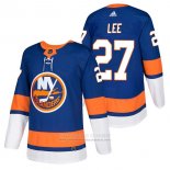 Camiseta Hockey New York Islanders 27 Anders Lee Autentico Primera 2018 Azul