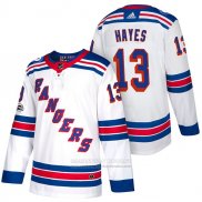 Camiseta Hockey New York Rangers 13 Kevin Hayes Autentico Segunda 2018 Blanco