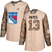 Camiseta Hockey New York Rangers 13 Kevin Hayes Camuflaje Autentico 2017 Dia De Los Veteranos Stitched