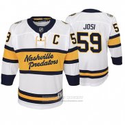 Camiseta Hockey Nino Nashville Predators Roman Josi Replica Jugador 2020 Winter Classic Blanco