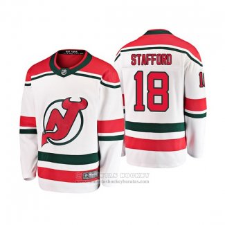 Camiseta Hockey Nino New Jersey Devils Drew Stafford Alterno Breakaway Blanco