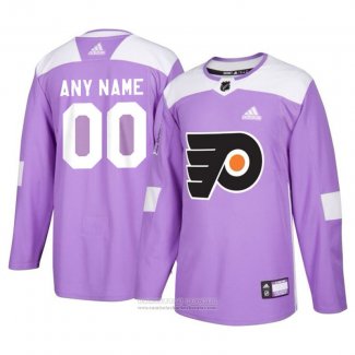 Camiseta Hockey Philadelphia Flyers Personalizada Violeta