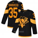 Camiseta Hockey Pittsburgh Penguins 35 Tom Barrasso Autentico 2019 Stadium Series Negro