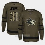 Camiseta Hockey San Jose Sharks Martin Jones Camuflaje Salute To Service