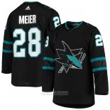 Camiseta Hockey San Jose Sharks Timo Meier Alterno Autentico Negro