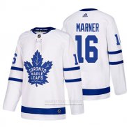 Camiseta Hockey Toronto Maple Leafs 16 Mitchell Marner Segunda 2017-2018 Blanco