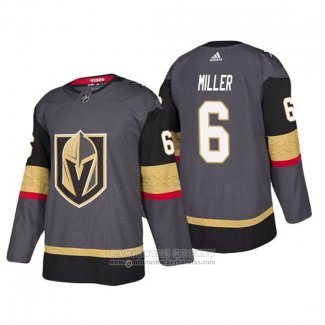 Camiseta Hockey Vegas Golden Knights Colin Miller Primera Autentico Jugador Gris