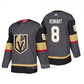 Camiseta Hockey Vegas Golden Knights Griffin Reinhart Primera Autentico Jugador Gris