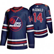 Camiseta Hockey Winnipeg Jets 14 Ab Mcdonald 2019-20 Heritage Classic Azul