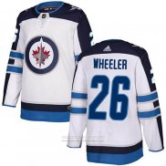 Camiseta Hockey Winnipeg Jets 26 Blake Wheeler Road Autentico Blanco