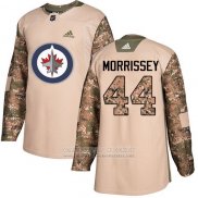 Camiseta Hockey Winnipeg Jets 44 Josh Morrissey Camuflaje Autentico 2017 Dia De Los Veteranos Stitched