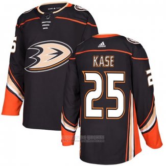 Camiseta Hockey Anaheim Ducks 25 Ondrej Kase Autentico Negro